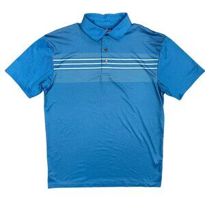 Ben Hogan Performance Polo Golf Shirt Blue Short Sleeve Stretch Small